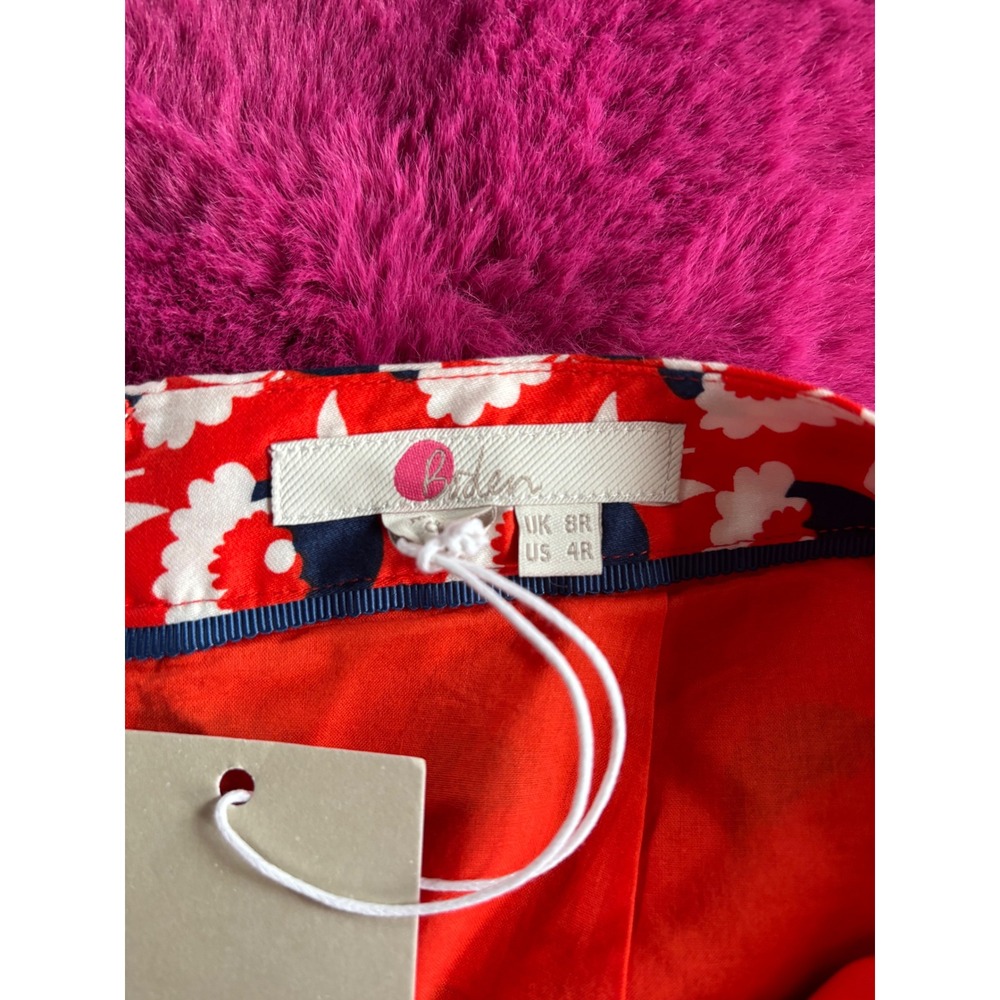 NWT* Boden Thea Red Floral Tiered Maxi Skirt Womens Size 4 Cotton Boho Retro Mod - Picture 7 of 9